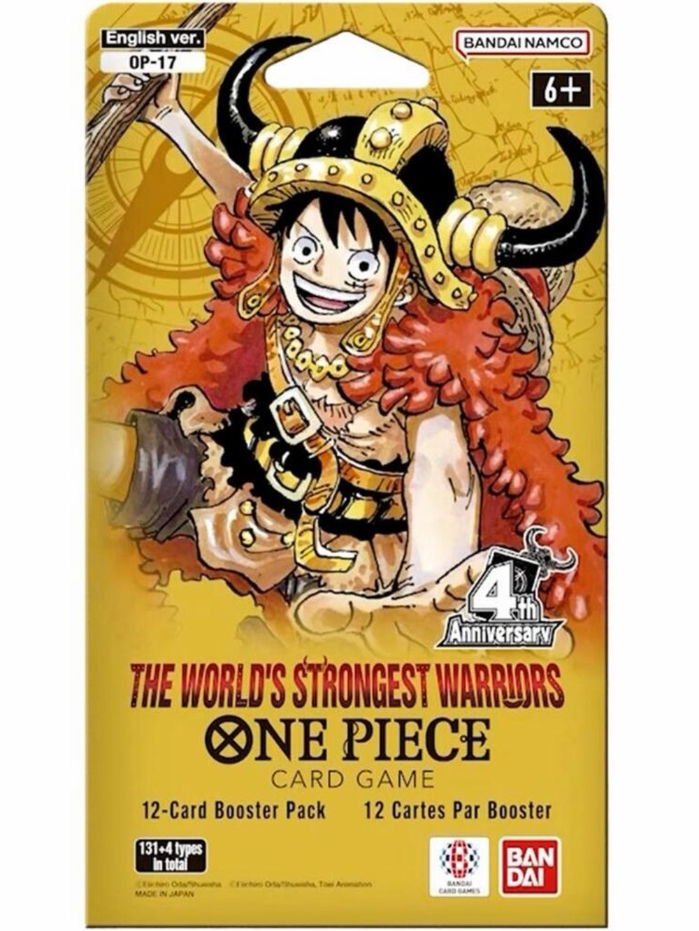 Onepiece Yellow & Red Luffy 4th Anniversary Booster Pack